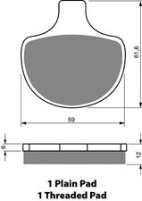 Brake Pads Rear For Harley