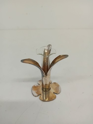 Vintage silver plated flower - silver,