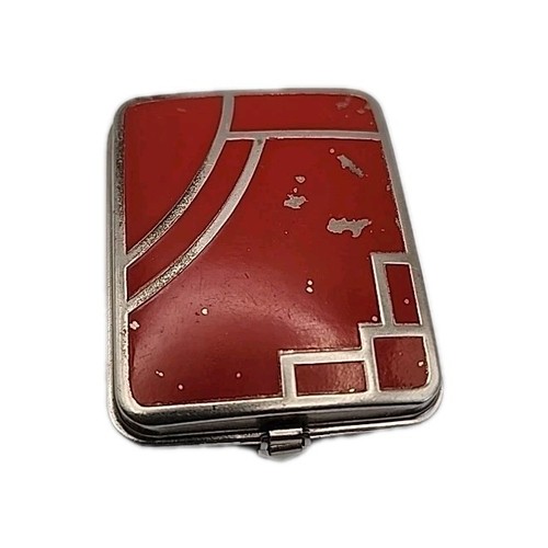 Vintage art deco red enamel - vintage,