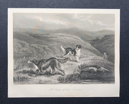 Antique 1843 print shooting - print,
