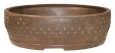 Brown Mica Bonsai Pot Round Shape 11.0" x 3.25" OD Indoor/Outdoor Great Gift