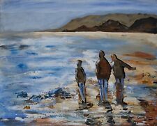 Sandy Beach - Original signed Irish Oil Painting by Artist CORINA HOGAN