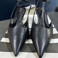 John Lewis Brynn T Bar Black Leather Shoes. Size 6. BNIB. RRP £85