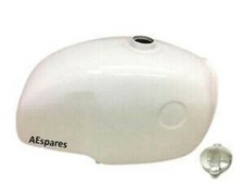 FOR BMW R100 RT RS R90 R80 R75 WHITE STEEL PETROL FUEL TANK + MONZA CAP ECs