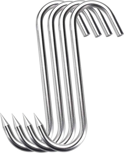 5pcs stainless steel hooks - stainless,