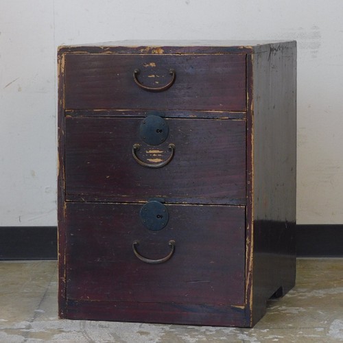 Antique wooden tansu cabinet - antique,
