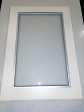 Single B&Q Kitchens 500mm Glazed Door Pack G Sandford Ivory Style  (497x715mm)