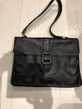Mulberry Black Leather Handbag With Tartan Lining