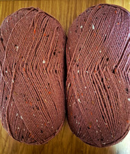 2 X 400G BALLS SIRDAR HAYFIELD ARAN IN CINNAMON TWEED
