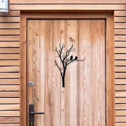 Metal silhouette tree with - silhouette,