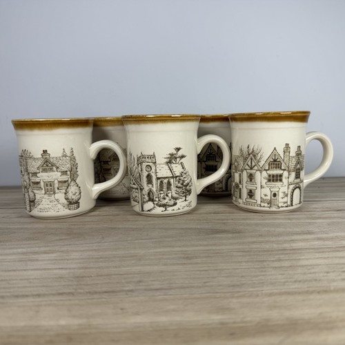 Biltons mugs set village - mugs,
