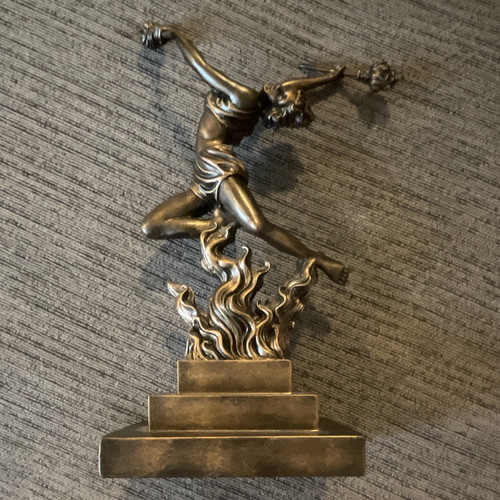 Art deco style fire dancer - style,
