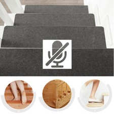 14PCS Carpet Stair Treads Mats Step Staircase Floor Nonslip Mat Protection Cover