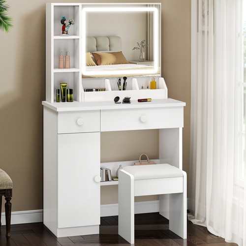 Dressing table with - dressing, mirror