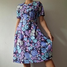 vintage floral print tea dress