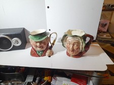 Vintage Beswick Toby Jugs No 371 And 281 ,7 Inch Tall