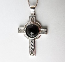 Whitby Jet and Silver Celtic