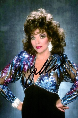 Dame joan collins signed 6x4 - dame,