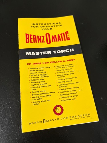 Bernzomatic corporation master - bernzomatic,