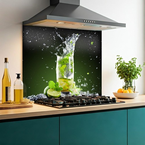 Printed glass kitchen - printed,