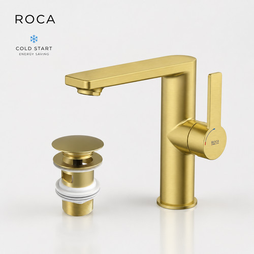 Roca targa brushed brass - targa, cold