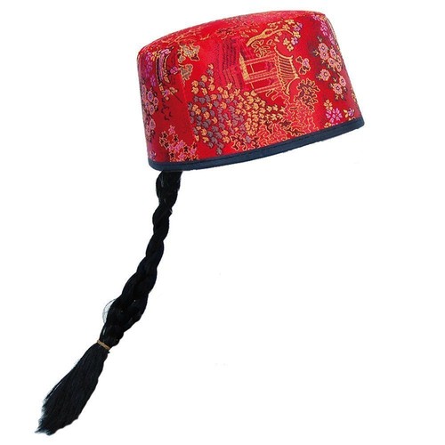 Chinese fez hat with - fez,