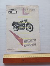 Parilla 350 Gran Turismo 1956-57 depliant italiano originale