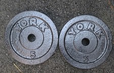 York 5kg Weight Plates X2 