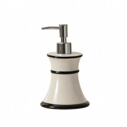 Ceramic lotion bottle black - ceramic,
