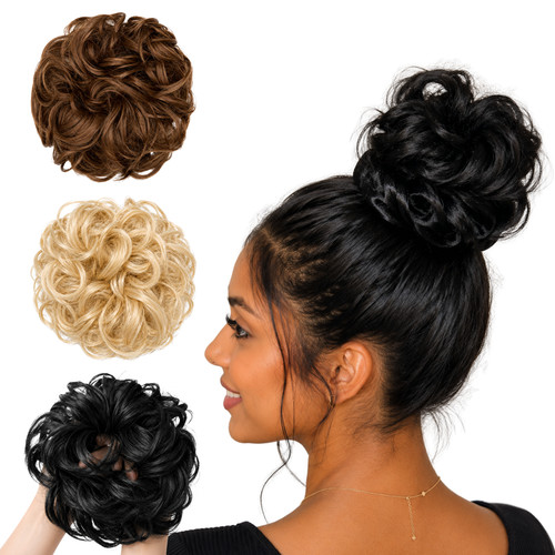 Messy bun hair piece - bun, women