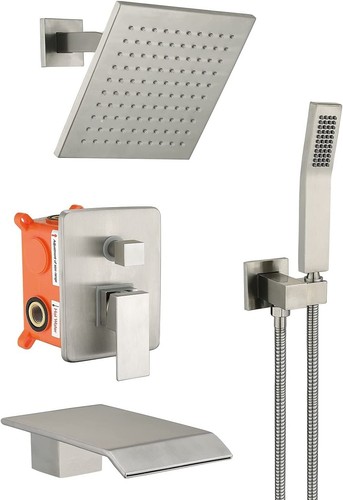 Bathtub shower system brushed - system,