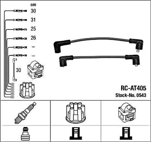 Black ignition cable kit - black,