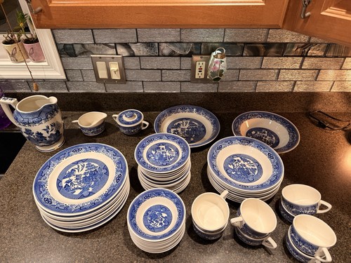 Antique piece blue willow - antique,