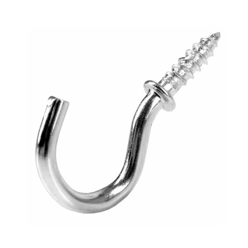 Cup hooks pack chrome silver - pack,