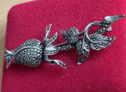 Vintage 925 silver brooch - 925,