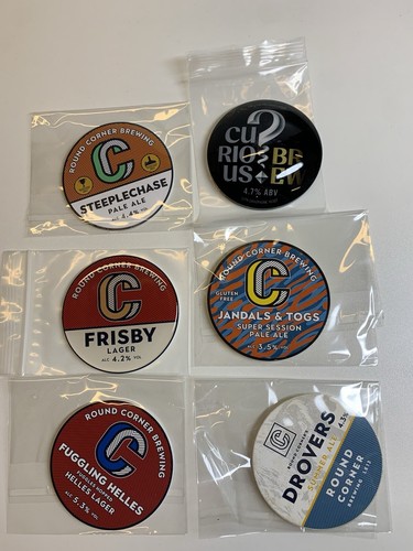 Beer tap pull labels 6 - tap, x