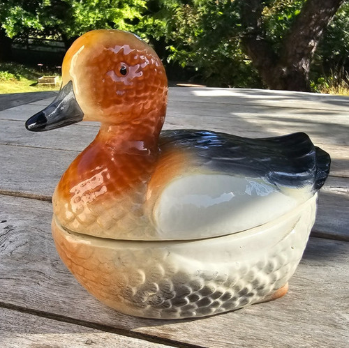 Ceramic vintage large duck - ceramic,