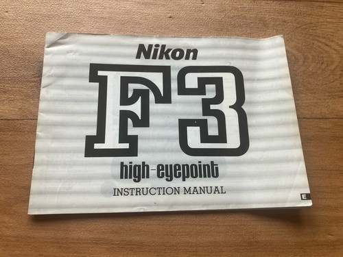 Original manual for nikon - original, f3