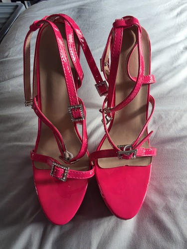 Neon pink pole dancing heels - neon,