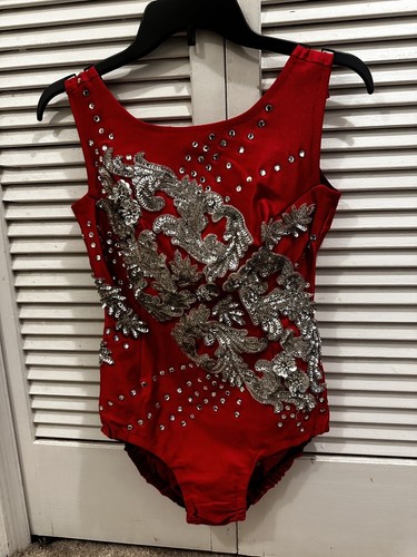 Vintage red sequin body suit - vintage,