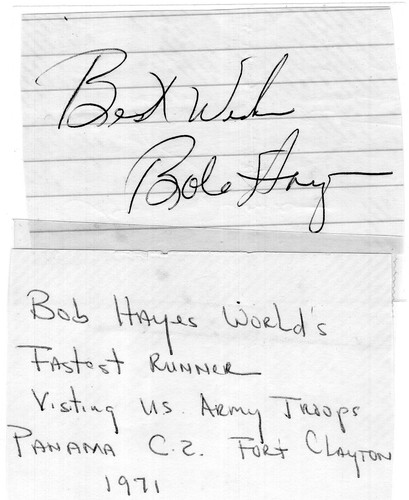 Bob hayes signed - bob,