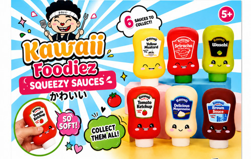 Kawaii squeezy sauce bottles - squeezy,