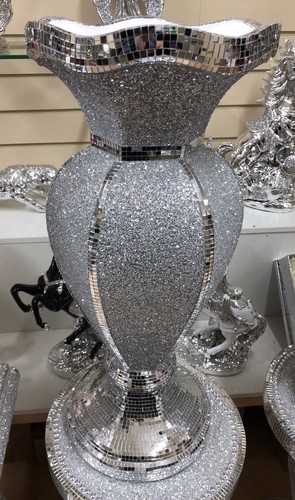 Mirrored floor vase silver - mirrored,