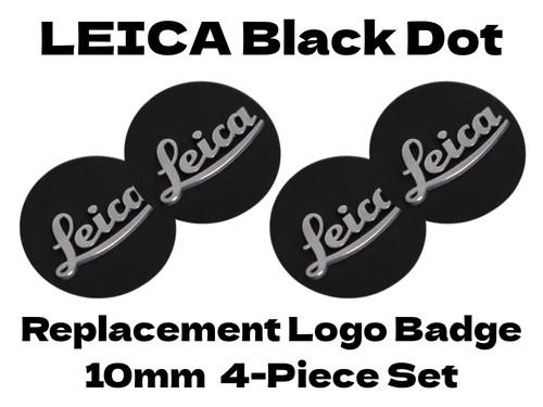 Leica logo badge black - badge, 4-piece