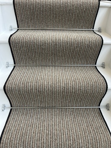 Stair runner wool - stair, stripe