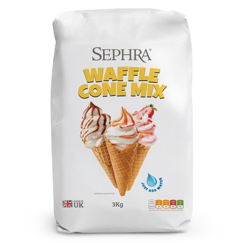 Sephra waffle cone mix 3kg - waffle,