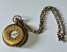 Gold plated half hunter - half, pocket