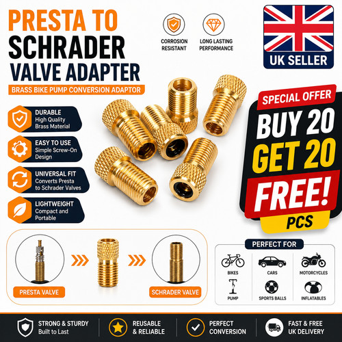 Brass adaptor presta to - presta,