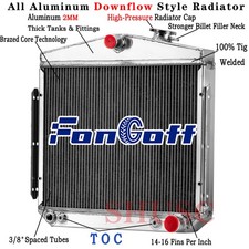 4 Row Radiator For 1955-1957 Chevy Bel Air Del Ray Nomad SBC Engine Models Only