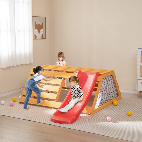 Wooden indoor playground slide - wooden,